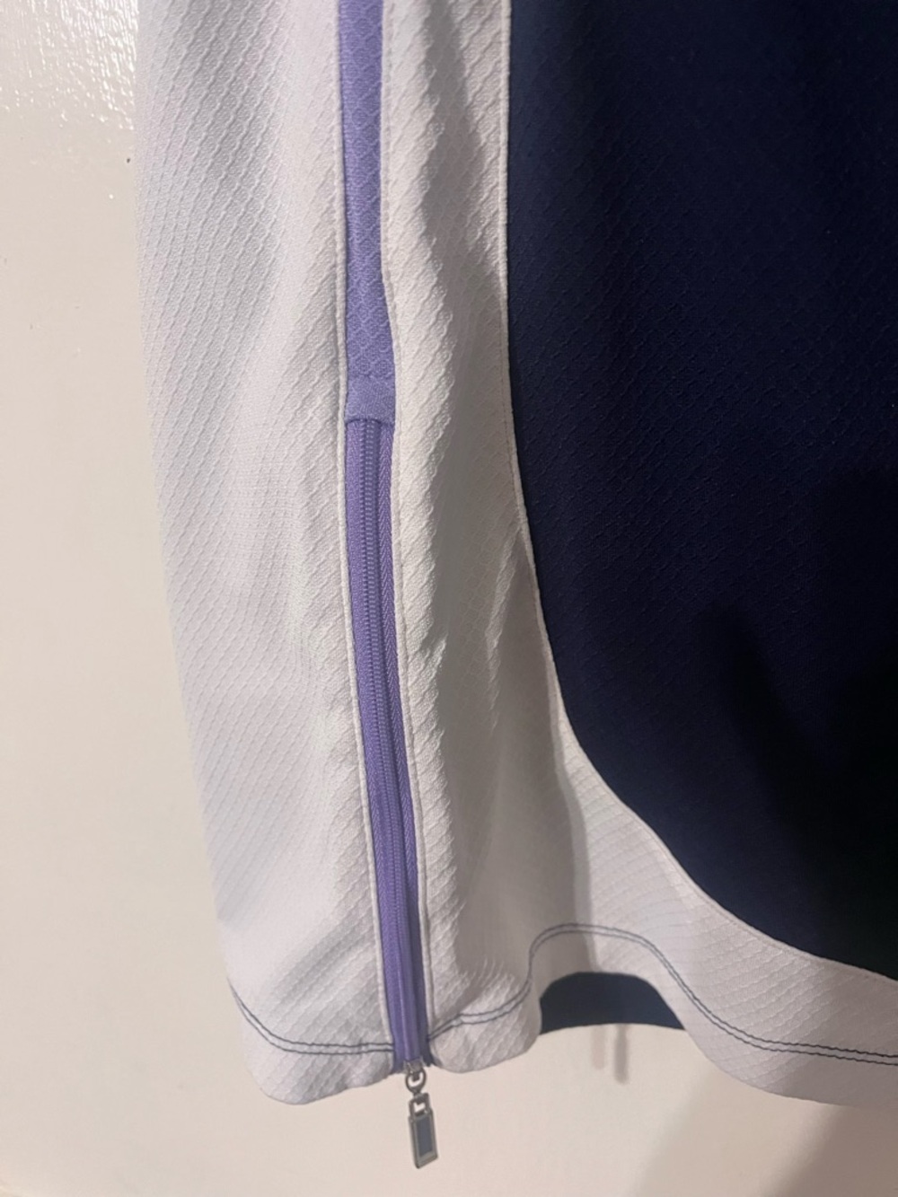 Izod Navy Golf Skirt with Lavender Waistband Trim - Picture 3 of 4